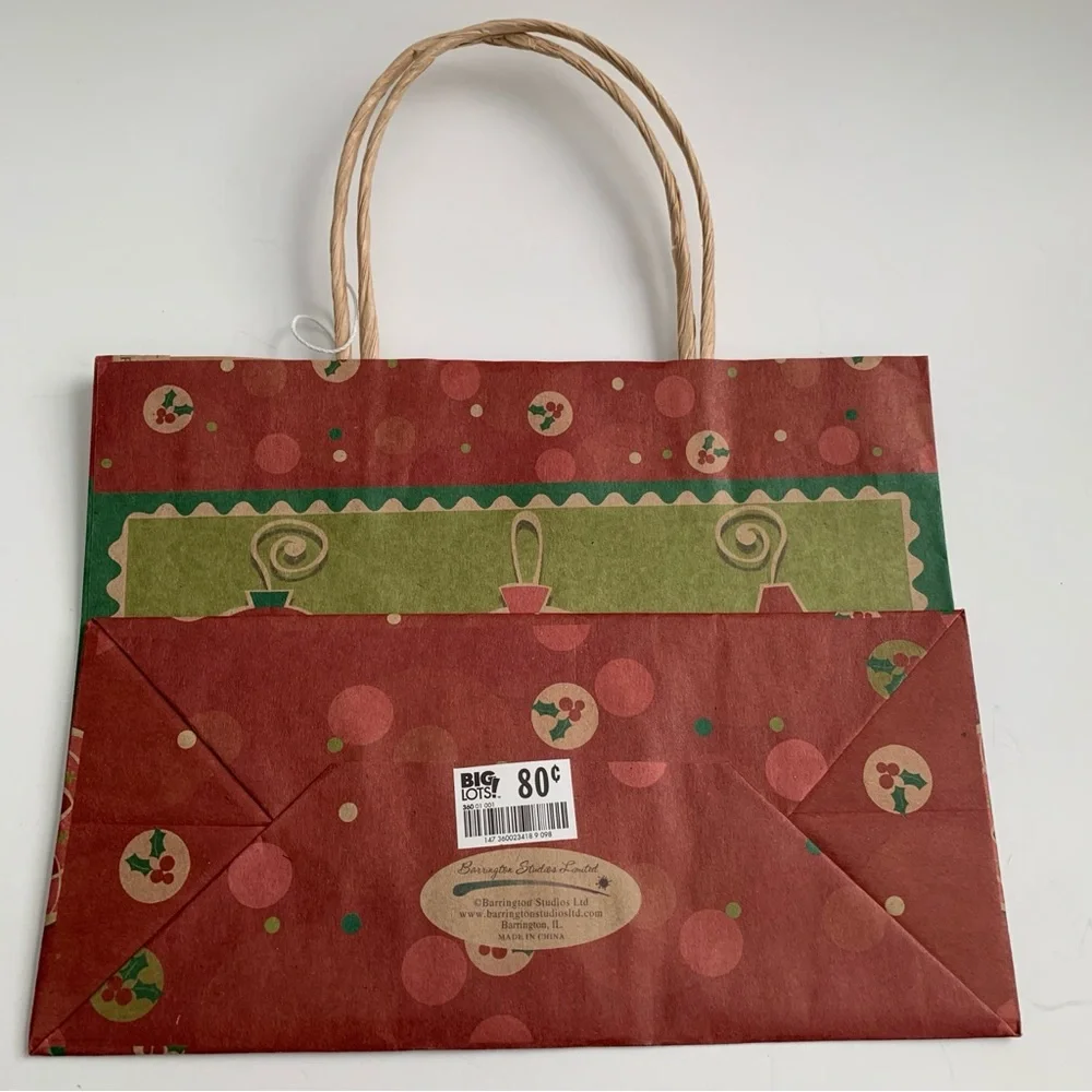 Winter Holiday Gift Bag Lot Season’s Greetings Snowman Holiday Ornament NWT